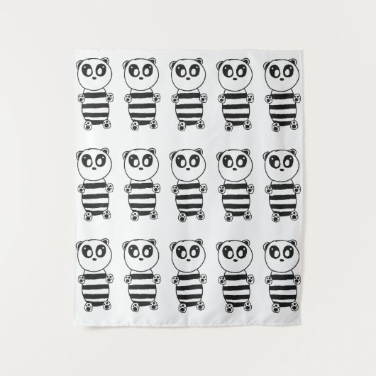 Panda Kinder Wandteppich (Vorderseite)