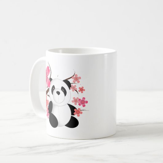Panda-Kirschblüten Kaffeetasse (Vorderseite Links)
