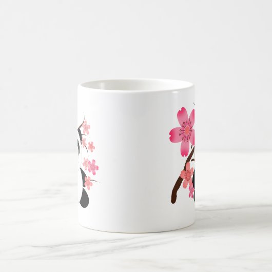Panda-Kirschblüten Kaffeetasse (Mittel)