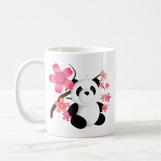 Panda-Kirschblüten Kaffeetasse (Links)