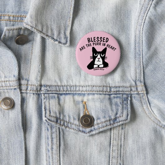 Panda Kitty Cat Knöpfe, BLESSED SIND IM HERZEN Button (Beispiel)