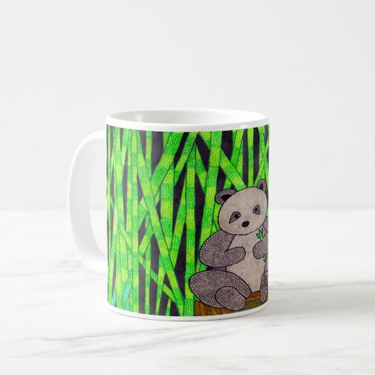 Panda - Klassischer Becher Kaffeetasse (Vorderseite Links)