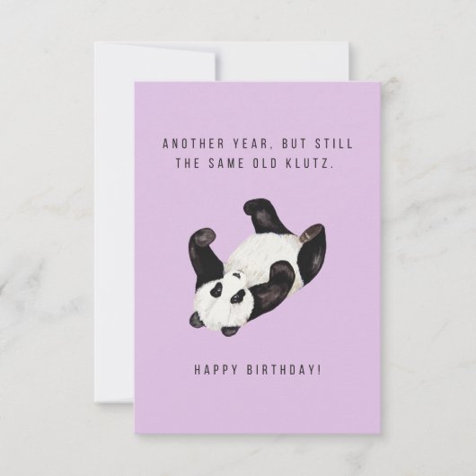 Panda Klutz Birthday Card (Vorderseite)