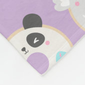 Panda Koala Kawaii Donut Muster Personalisiert Nam Fleecedecke (Ecke)