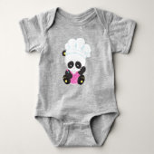 Panda kochen, Panda backen, Niedlich Panda, Whisky Baby Strampler (Vorderseite)