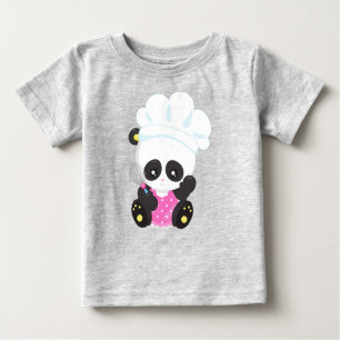 Panda kochen, Panda backen, Niedlich Panda, Whisky Baby T-shirt