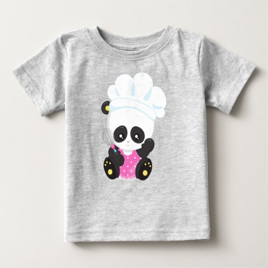 Panda kochen, Panda backen, Niedlich Panda, Whisky Baby T-shirt (Vorderseite)