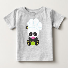 Panda kochen, Panda backen, Panda mit Donut Baby T-shirt