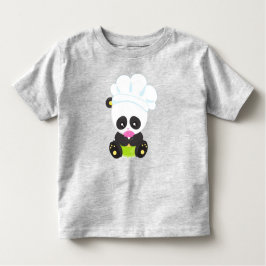 Panda kochen, Panda backen, Panda mit Donut Kleinkind T-shirt