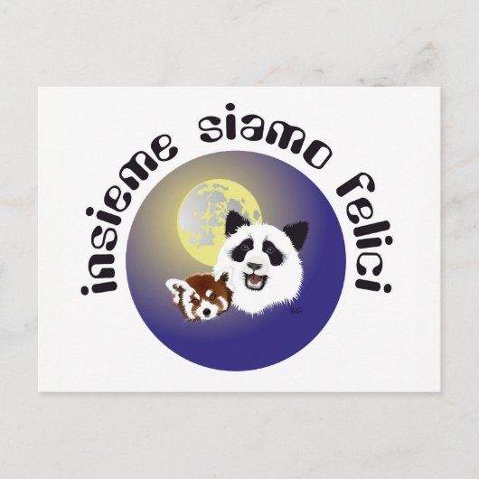 Panda-Kontaktkarte Postkarte (Vorderseite)