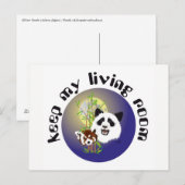 Panda-Kontaktkarte Postkarte (Vorne/Hinten)