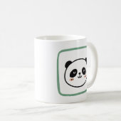 Panda-Kopf minimalist grafisches Symbol Kaffeetasse (VorderseiteRechts)