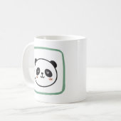 Panda-Kopf minimalist grafisches Symbol Kaffeetasse (Vorderseite Links)