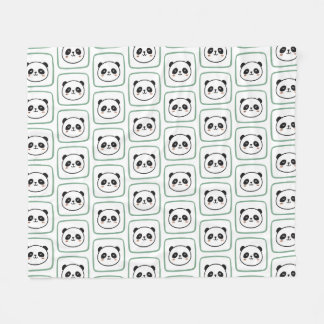 Panda Kopf minimalistisches Grafikicon Fleecedecke