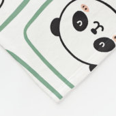 Panda Kopf minimalistisches Grafikicon Fleecedecke (Ecke)