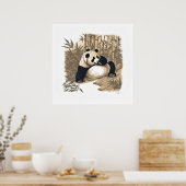 Panda - Kunstdruckausgabe Poster (Küche)