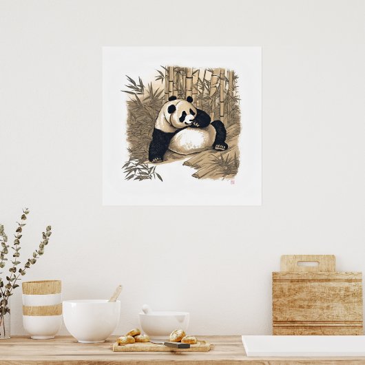 Panda - Kunstdruckausgabe Poster (Küche)