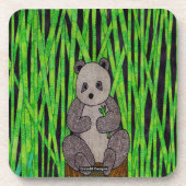Panda - Kunststoff-Untersetzer Getränkeuntersetzer (Vorderseite)
