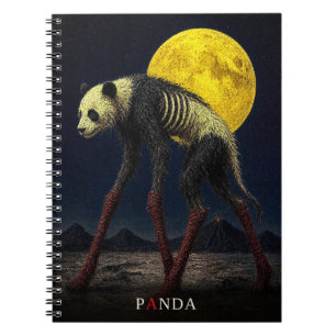 Panda Lange Socken gothischer Surrealismus Notizblock