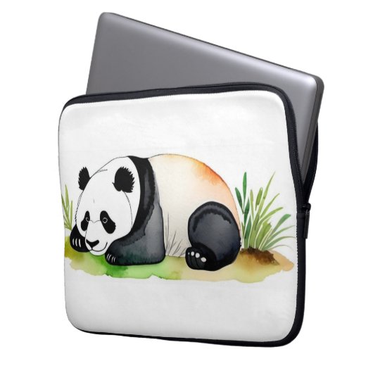 Panda Laptop Sleeve (Vorderseite Links)