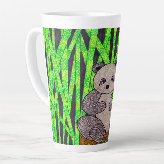 Panda - Latte Tasse (Linke Ecke)