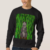 Panda (lebhaft) - Männerpullover Sweatshirt (Vorderseite)