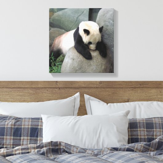 Panda-Leinwand Leinwanddruck (Insitu (Schlafzimmer))