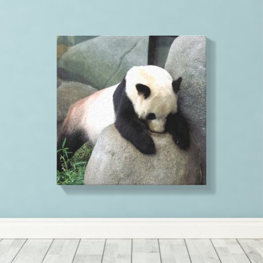 Panda-Leinwand Leinwanddruck (Insitu (Holzboden))