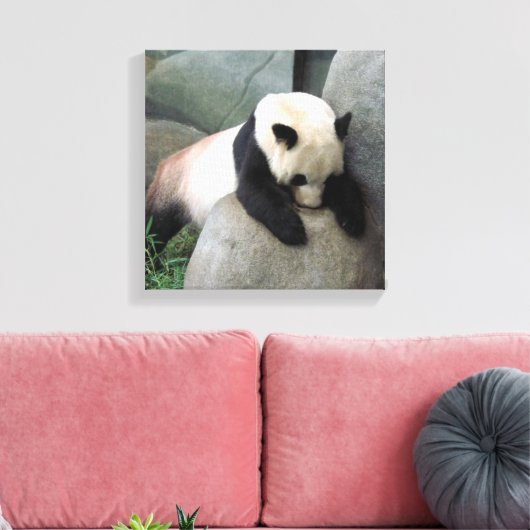 Panda-Leinwand Leinwanddruck (Insitu (Wohnzimmer))