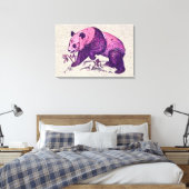 Panda Leinwanddruck (Insitu (Schlafzimmer))