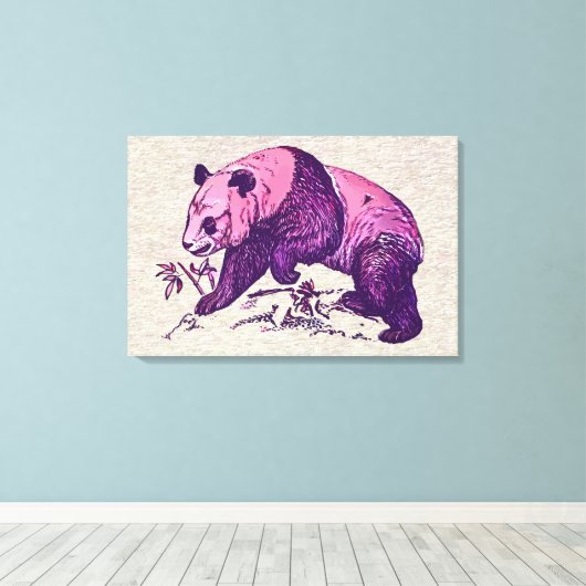 Panda Leinwanddruck (Insitu (Holzboden))
