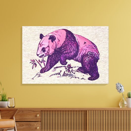 Panda Leinwanddruck (Insitu (Wohnzimmer))