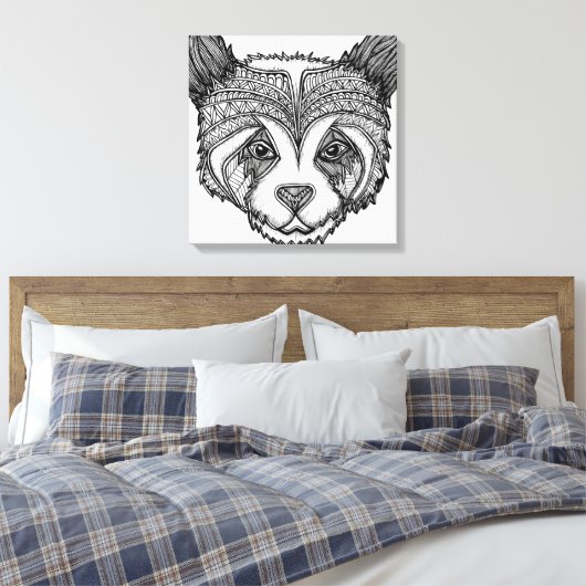 Panda Leinwanddruck (Insitu (Schlafzimmer))