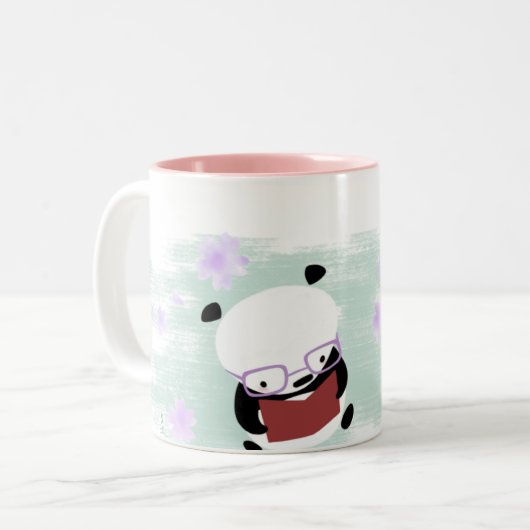 Panda-LeseTasse Zweifarbige Tasse (Vorderseite Links)