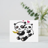 Panda Liebe <3 Postkarte (Stehend Vorderseite)