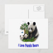 Panda Liebe Art Postkarte (Vorne/Hinten)