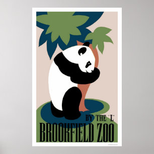 Panda-Liebe-Baum am Zoo 1938 WPA Poster