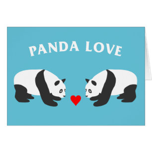 Panda Liebe (blau)
