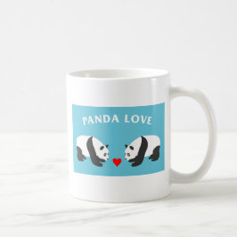Panda Liebe (blau) Kaffeetasse
