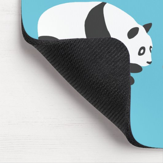 Panda Liebe (blau) Mousepad (Ecke)