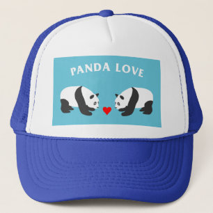 Panda Liebe (blau) Truckerkappe
