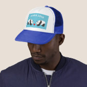 Panda Liebe (blau) Truckerkappe (Beispiel)