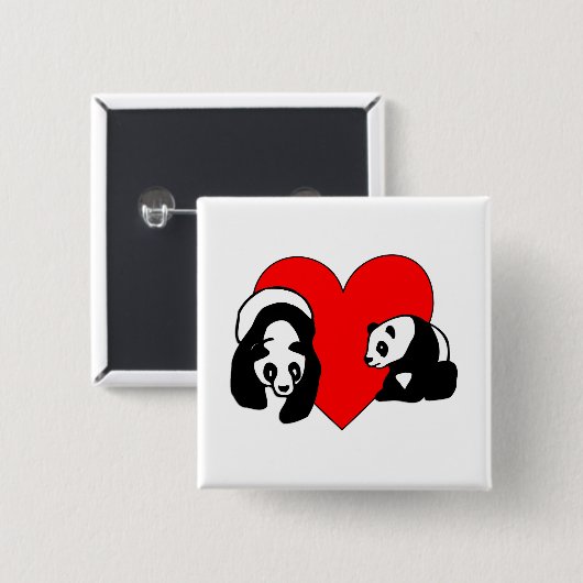 Panda-Liebe Button (Vorne & Hinten)
