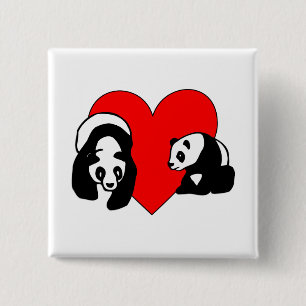 Panda-Liebe Button