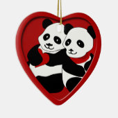 Panda Liebe Couple Christmas Ornament (Rechts)