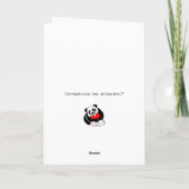 Panda-Liebe Feiertagskarte (Rückseite)