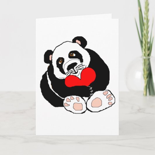 Panda-Liebe Feiertagskarte (Vorderseite)