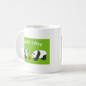 Panda Liebe (grün) Kaffeetasse (Vorderseite Links)