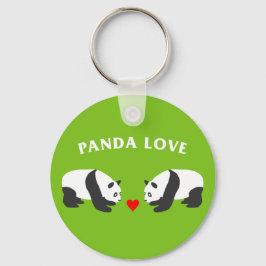 Panda Liebe (grün) Schlüsselanhänger