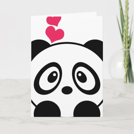 Panda-Liebe-Grußkarte Karte (Vorderseite)